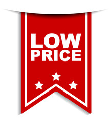 red vector banner low price
