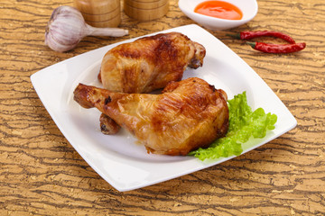 Roasted chicken leg