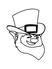 saint patrick lemprechaun head character