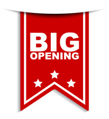 red vector banner big opening