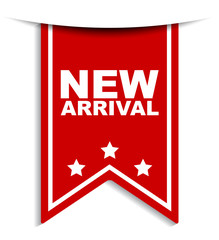 red vector banner new arrival