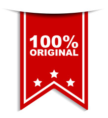 red vector banner 100% original