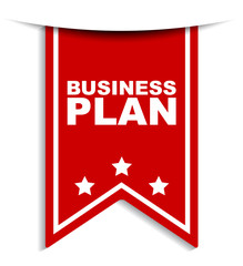 red vector banner business plan