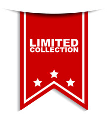 red vector banner limited colection