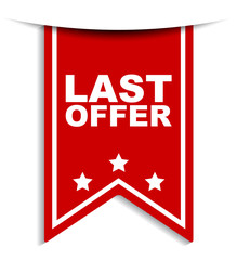 red vector banner last offer
