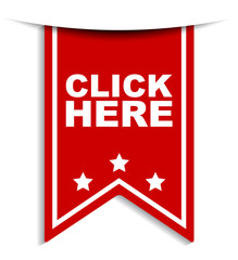 red vector banner click here