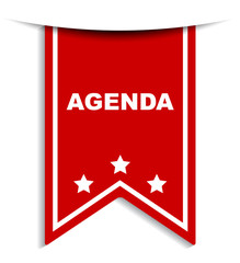 red vector banner agenda