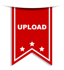 red vector banner upload