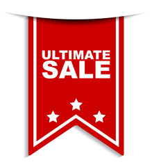 red vector banner ultimate sale