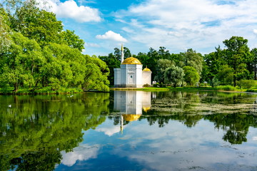 Fototapeta na wymiar Turkish bath in Catherine park, Tsarskoe Selo (Pushkin), Saint Petersburg, Russia