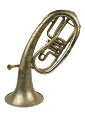 Obraz premium Old vintage French horn
