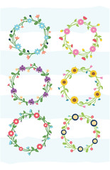 floral wreath flowers