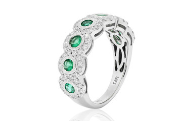 ring diamonds  jewelry with  and gemstone emerald ruby and Sapphire