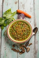 edamame soup with dried mushroom