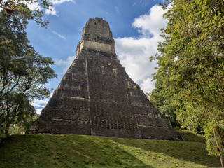 Pyramids in Nation's most significant Mayan city of Tikal Park, Guatemala