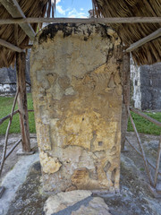 Stone artifacts of Maya Nation's most significant Mayan city of Tikal Park, Guatemala