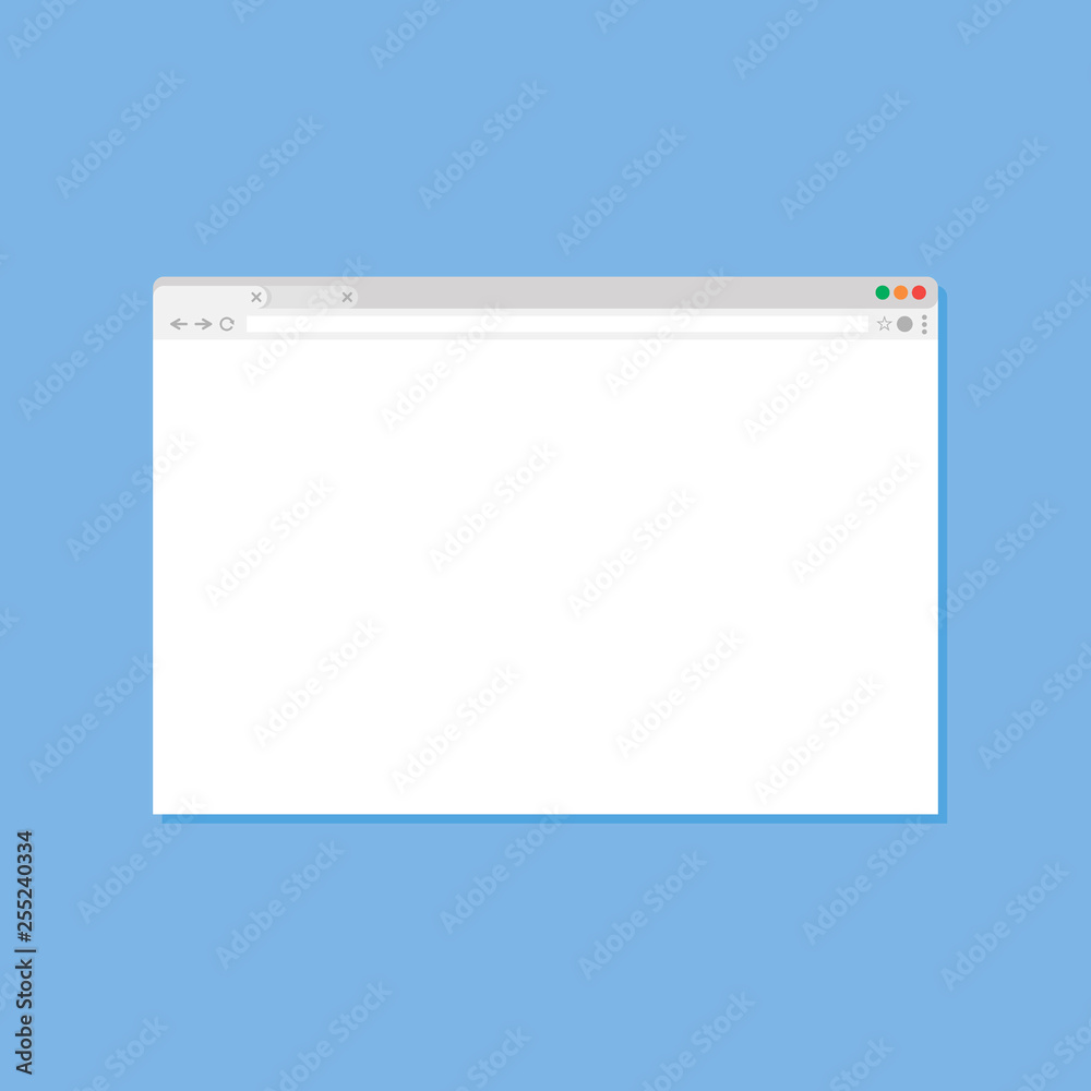 Wall mural simple browser window on white background vector