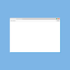 Simple browser window on white background vector