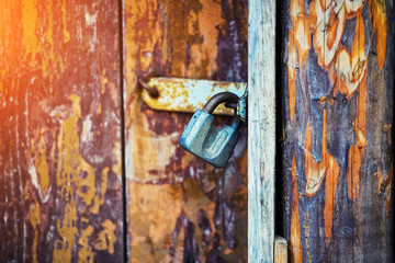 old doors with lock