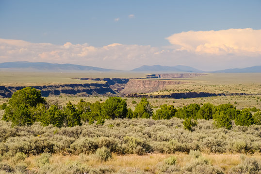 Rio Grande Gorge at Confluence of R&iacute;o Pueblo de Taos and Rio Grande