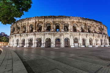 Fototapeta na wymiar Nimes, France. Roman amphitheater
