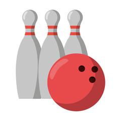 Bowling pins and ball symbol