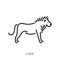 lion outline logo vector silhouette minimalistic image