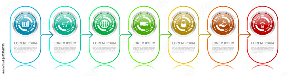 Poster infographic vector template for business presentation