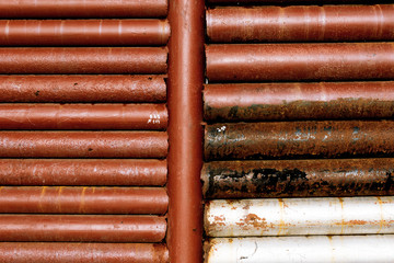 background of steel pipes