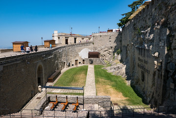 Famous Cava dei Balestrieri in San Marino, used for sports, in particular the Italian crossbow..