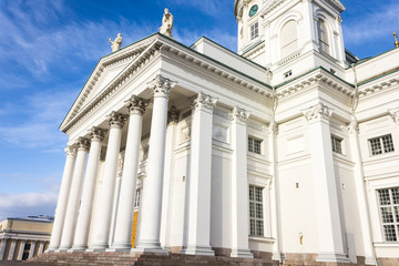 Fototapeta na wymiar Helsinki, Finland. Helsinki Cathedral (Helsingin tuomiokirkko), a Finnish Evangelical Lutheran cathedral built in 1852 in Neoclassical style