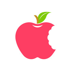 The Red Bitten Apple Logo.