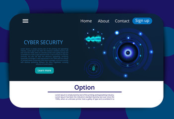 Business card. Abstract image of cyber security concept. Illustrates the idea of cybersecurity or privacy of information in the form of lines and shapes, pieces of glass. antivirus