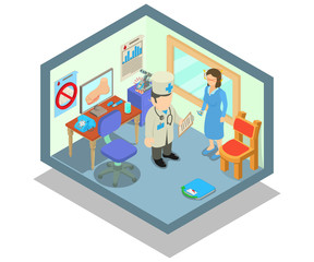 Doc concept banner. Isometric banner of doc vector concept for web, giftcard and postcard