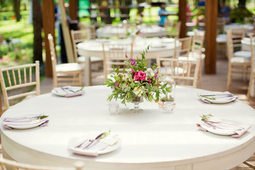 table setting,and flower compositions