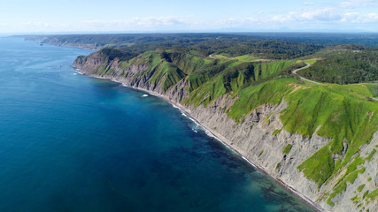 Obraz premium 昆布森の空撮