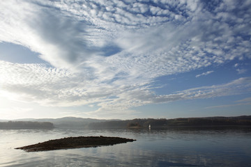 Hidden island in Solina Lake that surprisingly emerges 