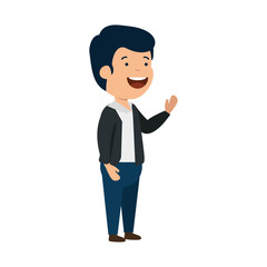 happy young man character