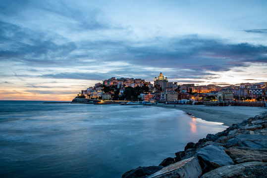 Imperia, Porto Maurizio al tramonto