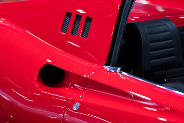 Close up detail on a sports car