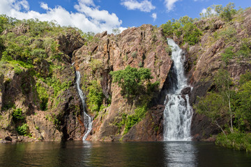 beautiful wangi waterfalls in litchfield national park, northern territory