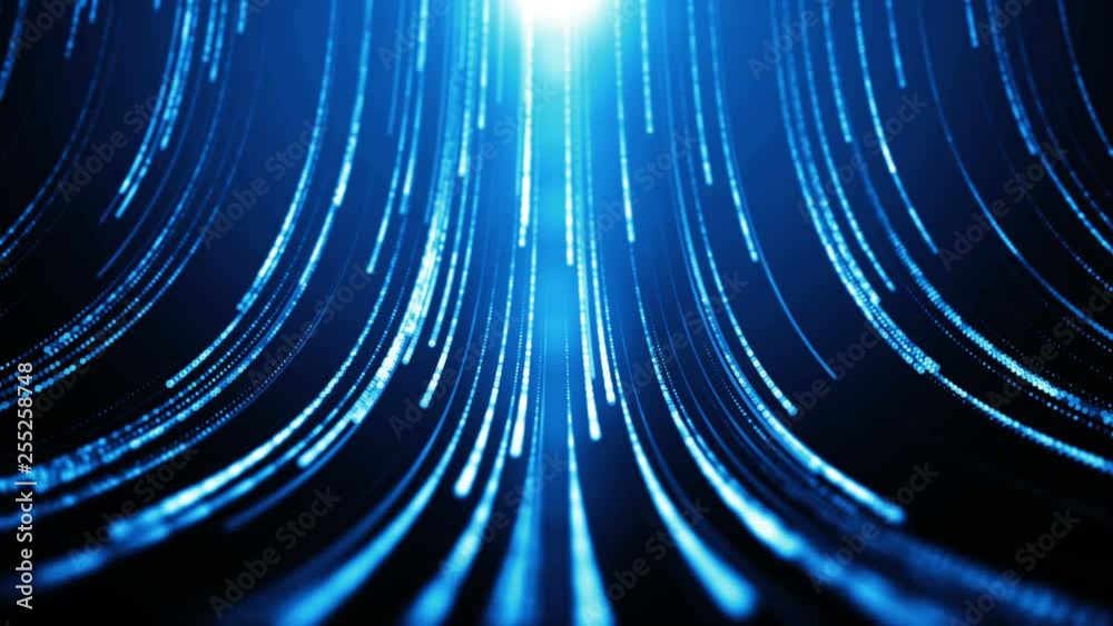 Poster striped creative texture of a cyber space. technology pattern with bright particles. abstract backgr
