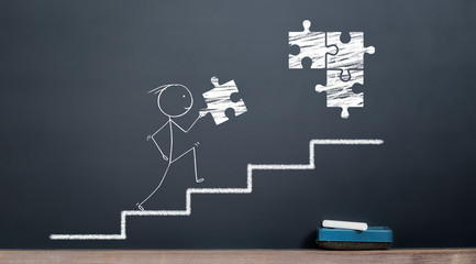  stickman completes the missing piece of the puzzle