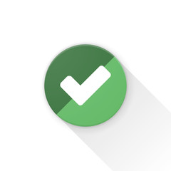 Checkmark button Adaptive icon Material Design illustration