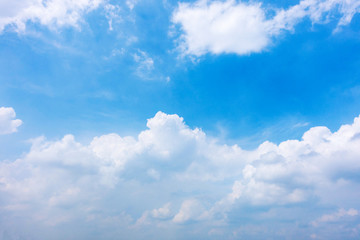Naklejka na ściany i meble Beautiful blue sky with cloudy. Color sky is clear with white clouds on natural background.