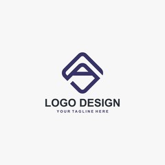 Letter GA initial logo design vector.