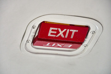 Emergency Exit indicator on cieling of Beechcraft 1900D