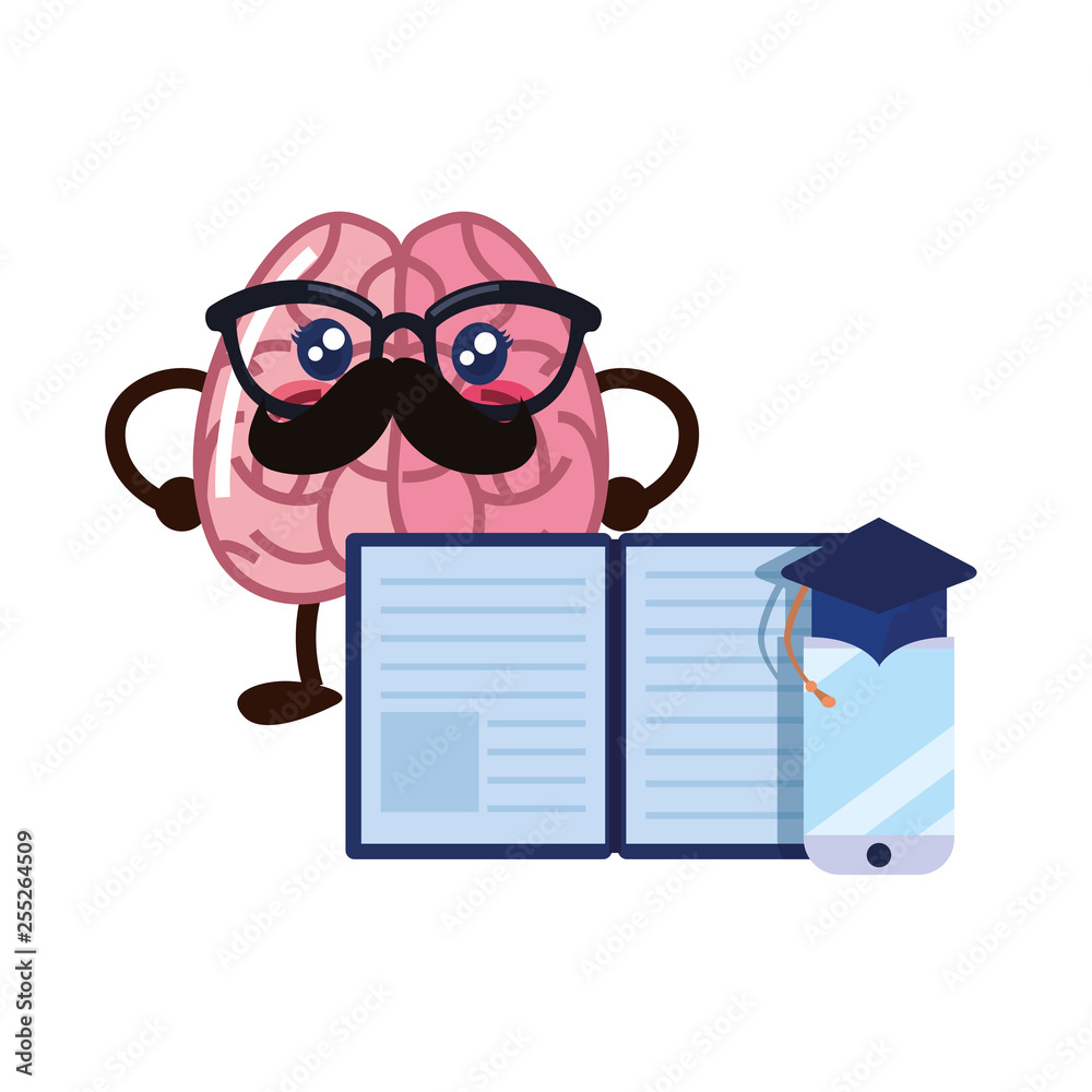 Canvas Prints brain cartoon education