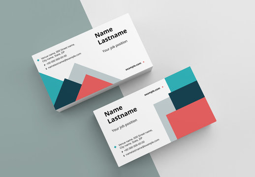 Colorful Shapes Business Card Layout