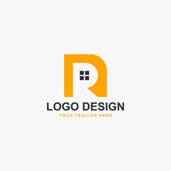 Real estate company logo design. Property management illustration logo - Vector.
